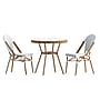 Flash Furniture Lourdes Indoor/Outdoor French Bistro Table with 2 Stack Chairs, White/Gray, 3/Set (SDA64280201FWGN)~#|#~sp236298033_sc7