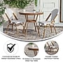 Flash Furniture Lourdes Indoor/Outdoor French Bistro Table with 2 Stack Chairs, White/Gray, 3/Set (SDA64280201FWGN)~#|#~sp236298037_sc7