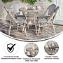 Flash Furniture Marseille Indoor/Outdoor French Bistro Table with 4 Stack Chairs, Black/White, 5/Set (SDA641804107BWL)~#|#~sp236298050_sc7