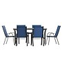 Flash Furniture Brazos Commercial Grade Patio Dining Set with Glass Patio Table and 6 Chairs, Navy, 7/Set (TLH94B303CNV)~#|#~sp236298077_sc7