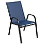 Flash Furniture Brazos Commercial Grade Patio Dining Set with Glass Patio Table and 6 Chairs, Navy, 7/Set (TLH94B303CNV)~#|#~sp236298083_sc7