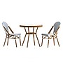 Flash Furniture Lourdes Indoor/Outdoor French Bistro Table with 2 Stack Chairs, White/Navy, 3/Set (SDA64280201FWNN)~#|#~sp236298118_sc7