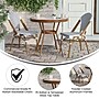 Flash Furniture Lourdes Indoor/Outdoor French Bistro Table with 2 Stack Chairs, White/Navy, 3/Set (SDA64280201FWNN)~#|#~sp236298122_sc7