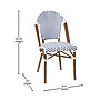 Flash Furniture Lourdes Indoor/Outdoor French Bistro Table with 2 Stack Chairs, White/Navy, 3/Set (SDA64280201FWNN)~#|#~sp236298124_sc7