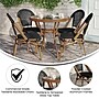 Flash Furniture Marseille Indoor/Outdoor French Bistro Table with 4 Stack Chairs, Black, 5/Set  (SDA641804107BKN)~#|#~sp236298243_sc7