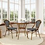 Flash Furniture Bordeaux Indoor/Outdoor French Bistro Table with 2 Stack Chairs, Black/White, 3/Set (SDA642802001BWN)~#|#~sp236298254_sc7