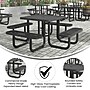 Flash Furniture Creekside Commercial Grade Square Outdoor Picnic Table, Black (SLFEMS46H60LBK)~#|#~sp236298266_sc7