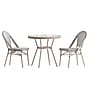 Flash Furniture Marseille Indoor/Outdoor French Bistro Table with 2 Stack Chairs, Black/White, 3/Set (SDA641802107BWL)~#|#~sp236298290_sc7