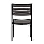 Flash Furniture Lark Outdoor Stackable Side Chair with Faux Teak Poly Slats, Gray Wash (XUDGHW6036GY)~#|#~sp236298311_sc7