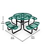 Flash Furniture Creekside Commercial Grade Round Outdoor Picnic Table, Green (SLFEMR46H60LGN)~#|#~sp236298421_sc7