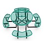 Flash Furniture Creekside Commercial Grade Round Outdoor Picnic Table, Green (SLFEMR46H60LGN)~#|#~sp236298424_sc7