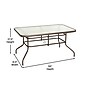 Flash Furniture Tory Rectangular Tempered Glass Metal Table with Umbrella Hole, Bronze (TLH089BZ)~#|#~sp236298433_sc7