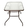 Flash Furniture Tory Rectangular Tempered Glass Metal Table with Umbrella Hole, Bronze (TLH089BZ)~#|#~sp236298435_sc7