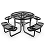 Flash Furniture Creekside Commercial Grade Round Outdoor Picnic Table, Black (SLFEMR46H60LBK)~#|#~sp236298542_sc7