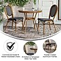 Flash Furniture Lourdes Indoor/Outdoor French Bistro Table with 2 Stack Chairs, Black/White, 3/Set (SDA64280202SBWN)~#|#~sp236298594_sc7