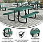 Flash Furniture Mantilla Rectangular Outdoor Picnic Table, 6' Green (SLFEML72H48LGN)~#|#~sp236298609_sc7