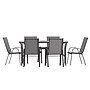 Flash Furniture Brazos Commercial Grade Patio Dining Set with Glass Patio Table and 6 Chairs, Gray, 7/Set (TLH94B303CG)~#|#~sp236298616_sc7
