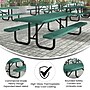 Flash Furniture Mantilla Rectangular Outdoor Picnic Table, 8' Green (SLFEML96H60LGN)~#|#~sp236298652_sc7