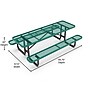 Flash Furniture Mantilla Rectangular Outdoor Picnic Table, 8' Green (SLFEML96H60LGN)~#|#~sp236298653_sc7