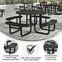 Flash Furniture Creekside Commercial Grade Round Outdoor Picnic Table, Black (SLFEMR46H60LBK)~#|#~sp236298756_sc7