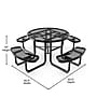 Flash Furniture Creekside Commercial Grade Round Outdoor Picnic Table, Black (SLFEMR46H60LBK)~#|#~sp236298757_sc7