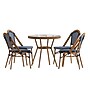 Flash Furniture Bordeaux Indoor/Outdoor French Bistro Table with 4 Stack Chairs, Navy/White, 5/Set (SDA642804001NWN)~#|#~sp236298773_sc7