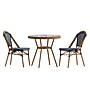 Flash Furniture Bordeaux Indoor/Outdoor French Bistro Table with 2 Stack Chairs, Navy/White, 3/Set (SDA642802001NWN)~#|#~sp236298839_sc7