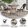 Flash Furniture Bordeaux Indoor/Outdoor French Bistro Table with 2 Stack Chairs, Navy/White, 3/Set (SDA642802001NWN)~#|#~sp236298845_sc7
