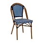 Flash Furniture Bordeaux Indoor/Outdoor French Bistro Table with 2 Stack Chairs, Navy/White, 3/Set (SDA642802001NWN)~#|#~sp236298849_sc7