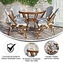 Flash Furniture Lourdes Indoor/Outdoor French Bistro Table with 4 Stack Chairs, White/Navy, 5/Set (SDA64280401FWNN)~#|#~sp236298940_sc7
