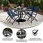 Flash Furniture Tory Commercial Grade Rectangular Patio Table with Umbrella Hole, Black (TLHSC094LBLK)~#|#~sp236299073_sc7