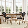 Flash Furniture Marseille Indoor/Outdoor French Bistro Table with 2 Stack Chairs, Black, 3/Set (SDA641802107BKN)~#|#~sp236299104_sc7