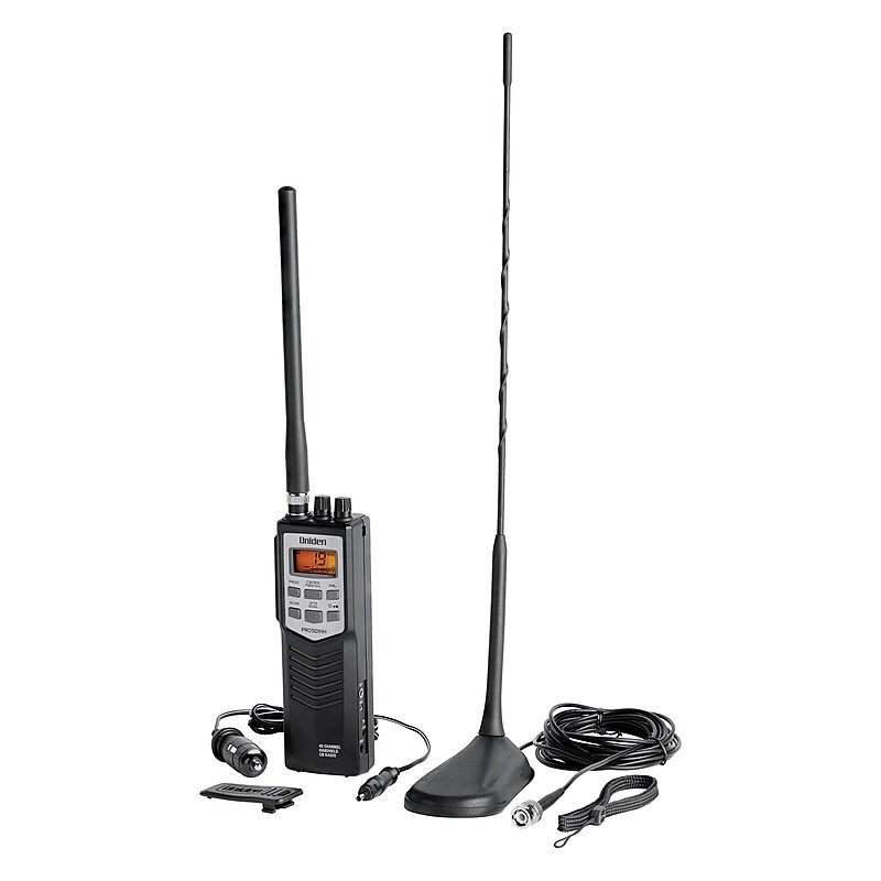 Uniden Pro Series 40-Channel Handheld CB Radio with Magnet-Mount Antenna, Black (PRO501TK) image 1