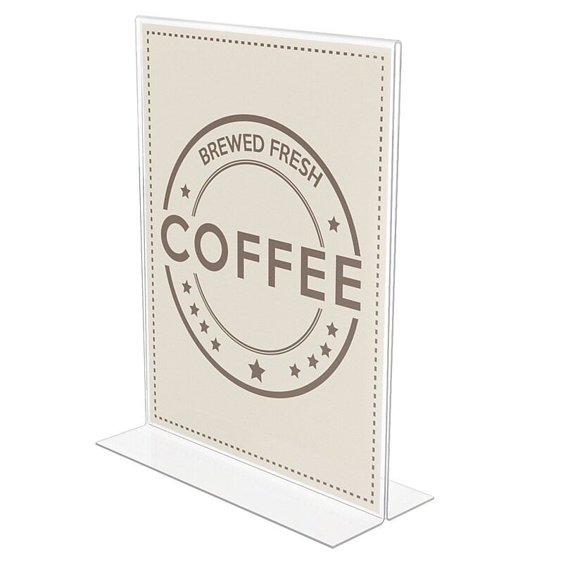 Deflect-O Document Holder, 8.5" x 11", Vertical, Table Top, Clear Acrylic (879201) image 1