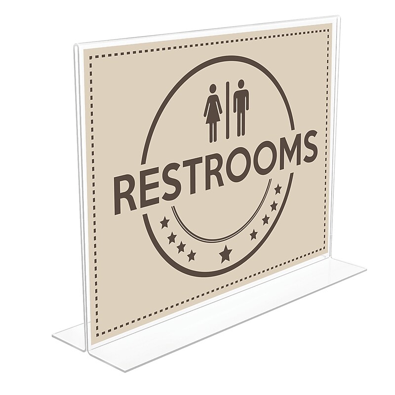 Deflect-O Document Holder, 8.5" x 11", Horizontal, Table Top, Clear Acrylic (879301) image 1