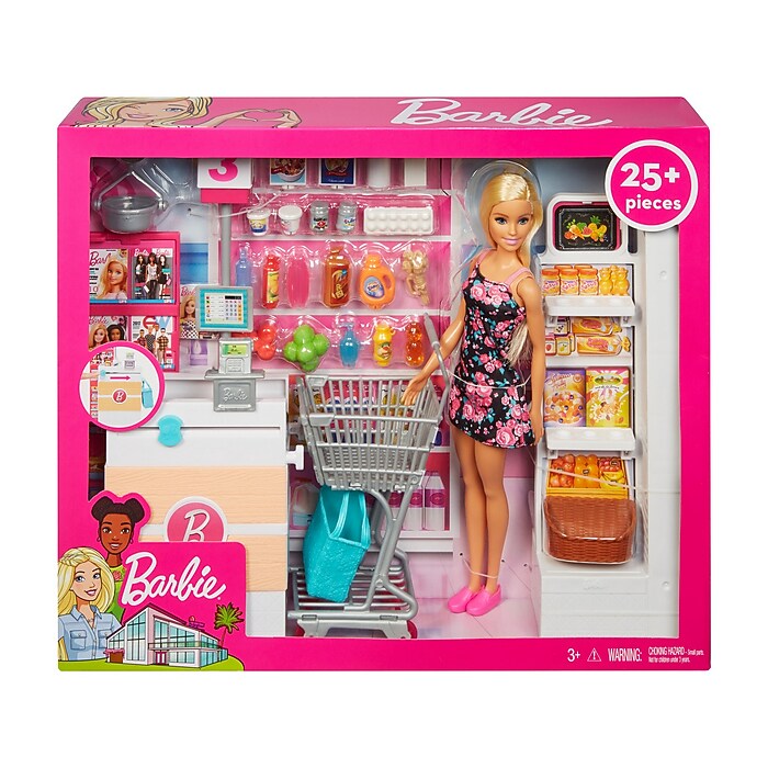 Barbie ロサンゼルス　3体セット【送料無料】 Amazon.com: Barbie Family & Friends Cupcake Baking Backpack Blonde