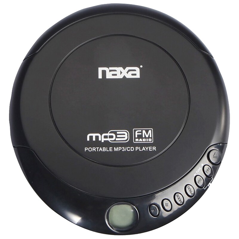 Naxa NAXPC320 Slim Personal Anti-Shock CD Player/FM Radio Black image 1