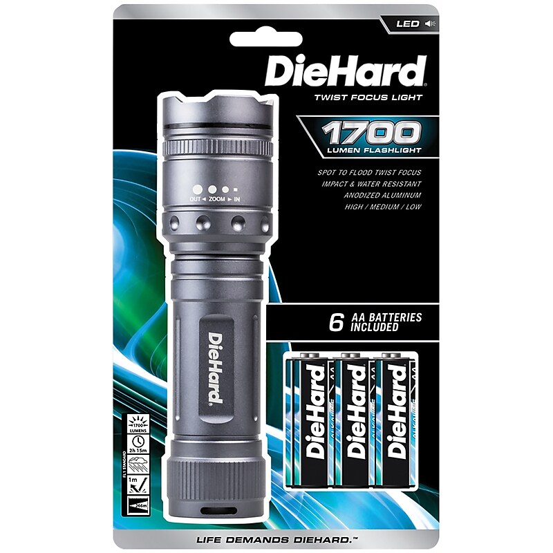Diehard 1,700 Lumen Twist Focus Flashlight (DIE416123) image 1
