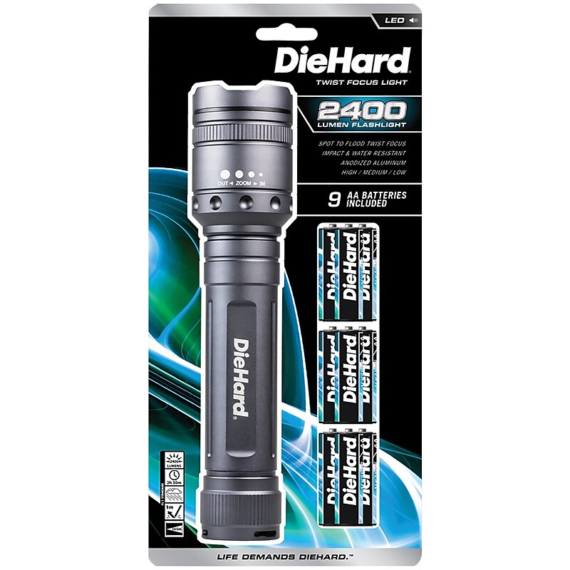 Diehard 2,400 Lumen Twist Focus Flashlight (DIE416124) image 1