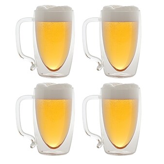 Starfrit 17-Ounce Double-Wall Glass Beer Mug (080061-006-0000)