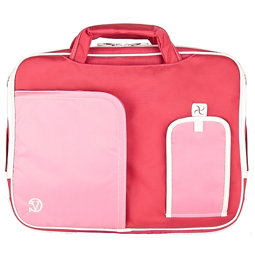 SumacLife 14 Inch Business Messenger Briefcase Laptop Case, Pink (PT