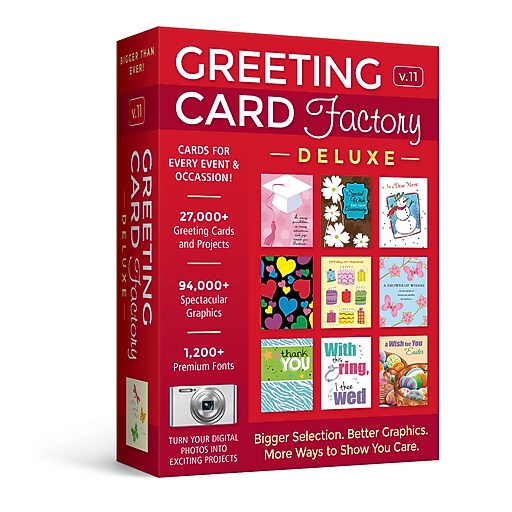 Shop Staples for Nova, Greeting Card Factory Deluxe, 1 User, DVD (RMWTNRS)