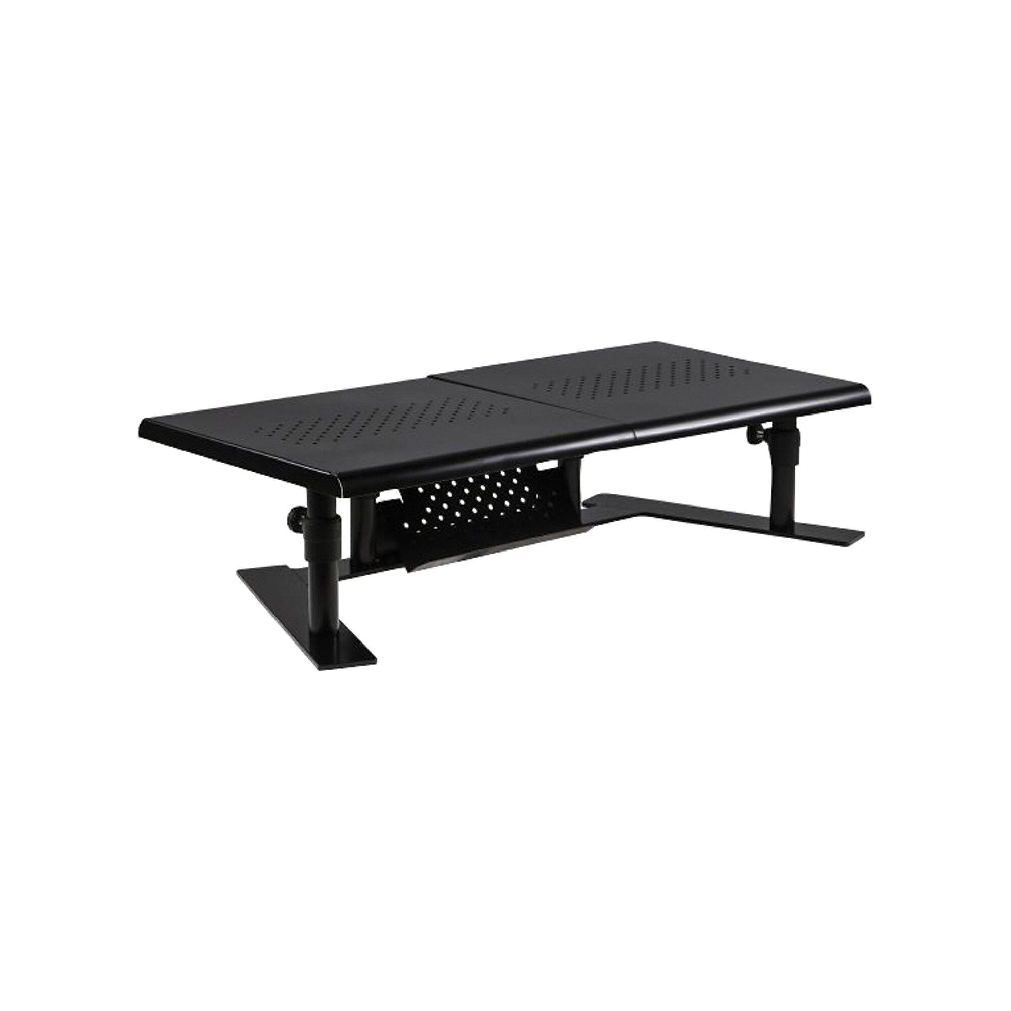 Allsop Metal Art ErgoTwin Adjustable Dual Monitor Stand, Up to 24″ Monitors, Black (ALS31883) Sansujyuku sansujyuku.com