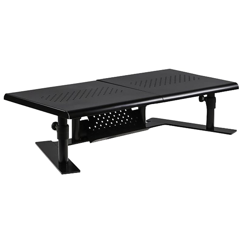 Allsop Metal Art ErgoTwin Dual Monitor Stand, Holds Up to 24" Monitors, Black (ALS31883) image 1