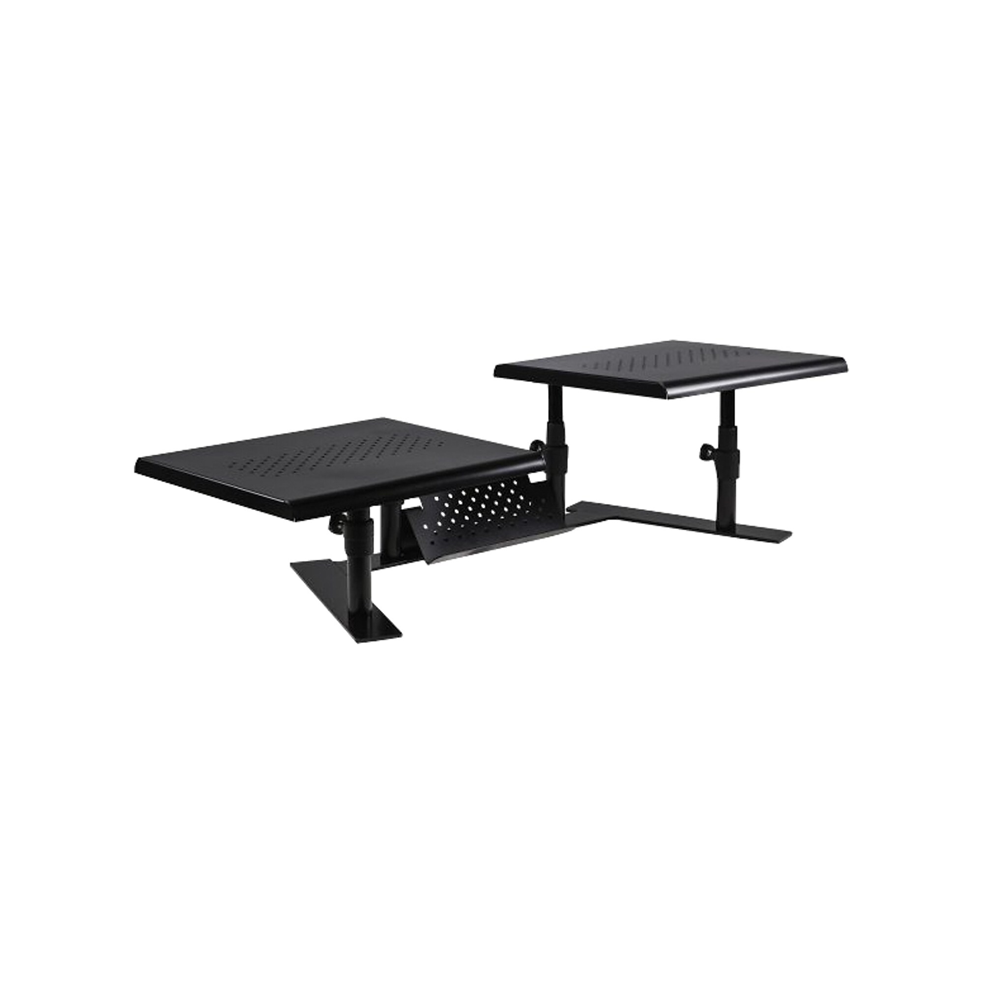 Allsop Metal Art ErgoTwin Adjustable Dual Monitor Stand, Up to 24″ Monitors, Black (ALS31883) Sansujyuku sansujyuku.com