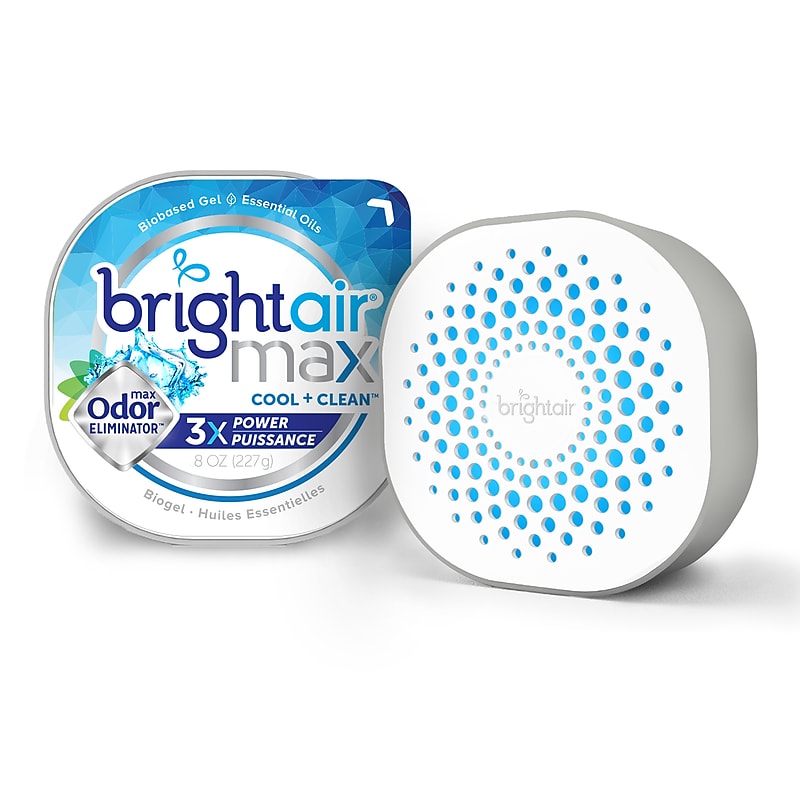 Bright Air Max Odor Eliminator Air Freshener, 8 oz., Cool & Clean (900437) image 1