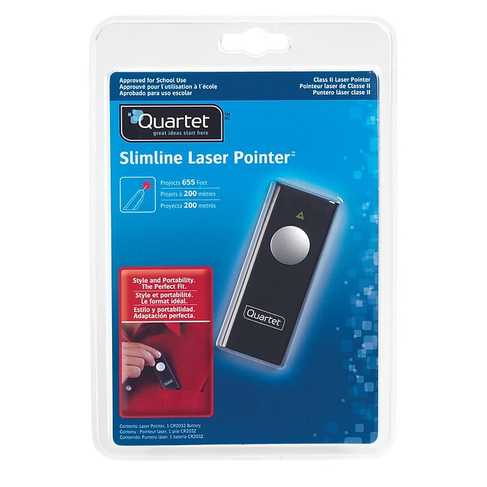 Quartet Slimline Class Two P1 Laser Pointer, Red (QRT84501) | Staples