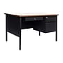 Flash Furniture Cambridge 48"W Single Pedestal Desk, Walnut/Black (GCMBLK173WLN)~#|#~sp238248129_sc7