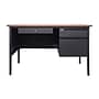 Flash Furniture Cambridge 48"W Single Pedestal Desk, Walnut/Black (GCMBLK173WLN)~#|#~sp238248140_sc7