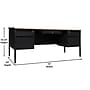 Flash Furniture Cambridge 70"W Double Pedestal Desk, White Oak/Black (GCMBLK180WOK)~#|#~sp238248251_sc7
